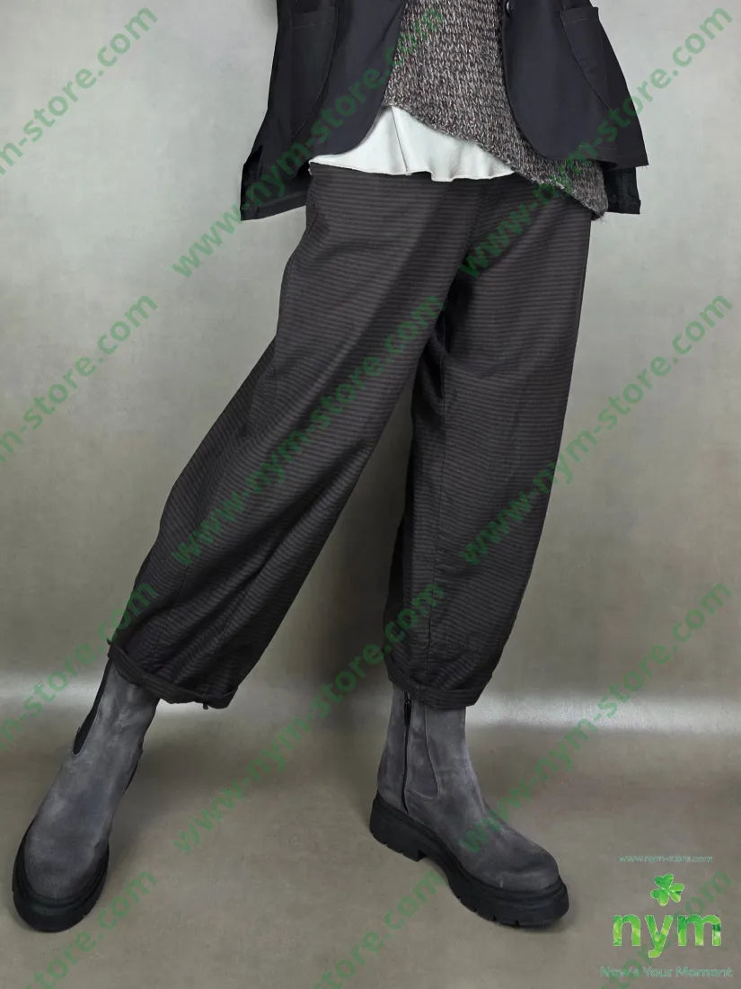 pantalone riga cucitura fondo 100co U / MARRONE / AI25 PANTALONE