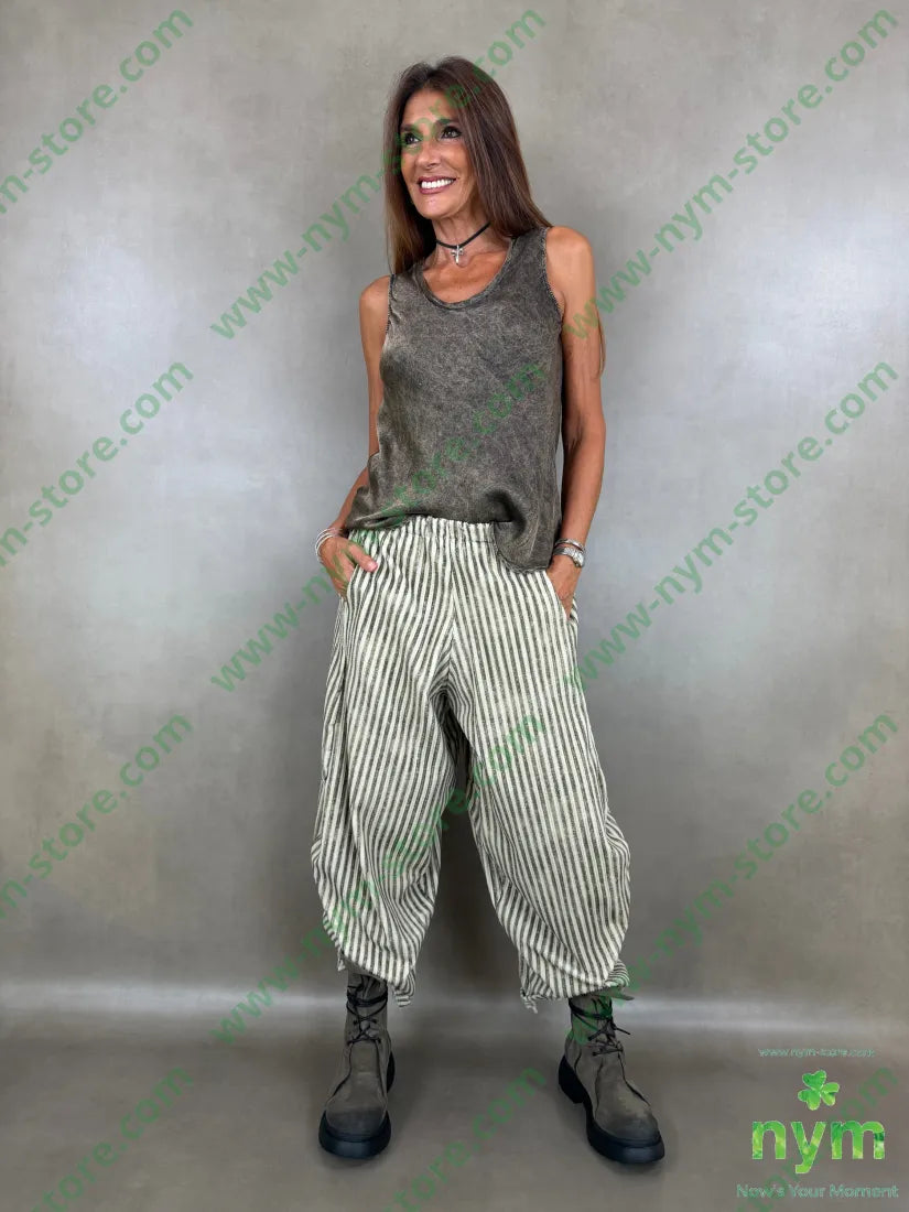 pantalone riga melange ciniglia 100co - PANTALONE