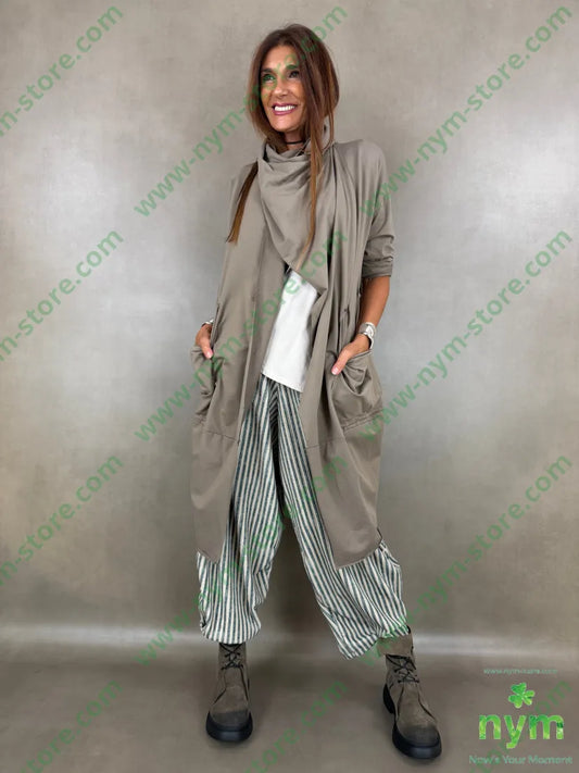pantalone riga melange ciniglia 100co - PANTALONE