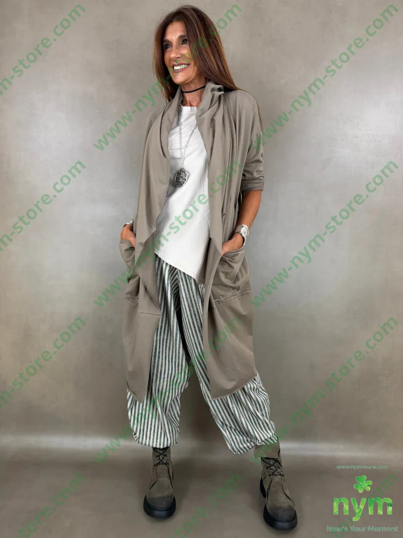 pantalone riga melange ciniglia 100co - PANTALONE