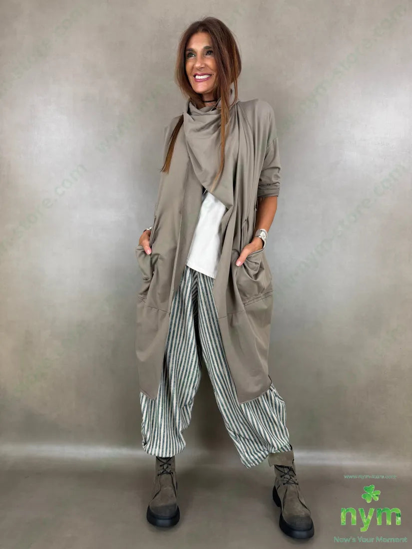 pantalone riga melange ciniglia 100co - PANTALONE