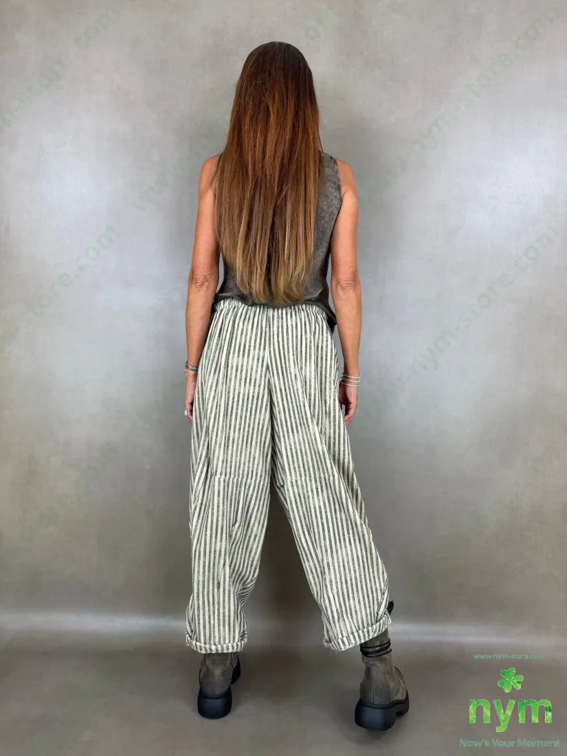pantalone riga melange ciniglia 100co - PANTALONE