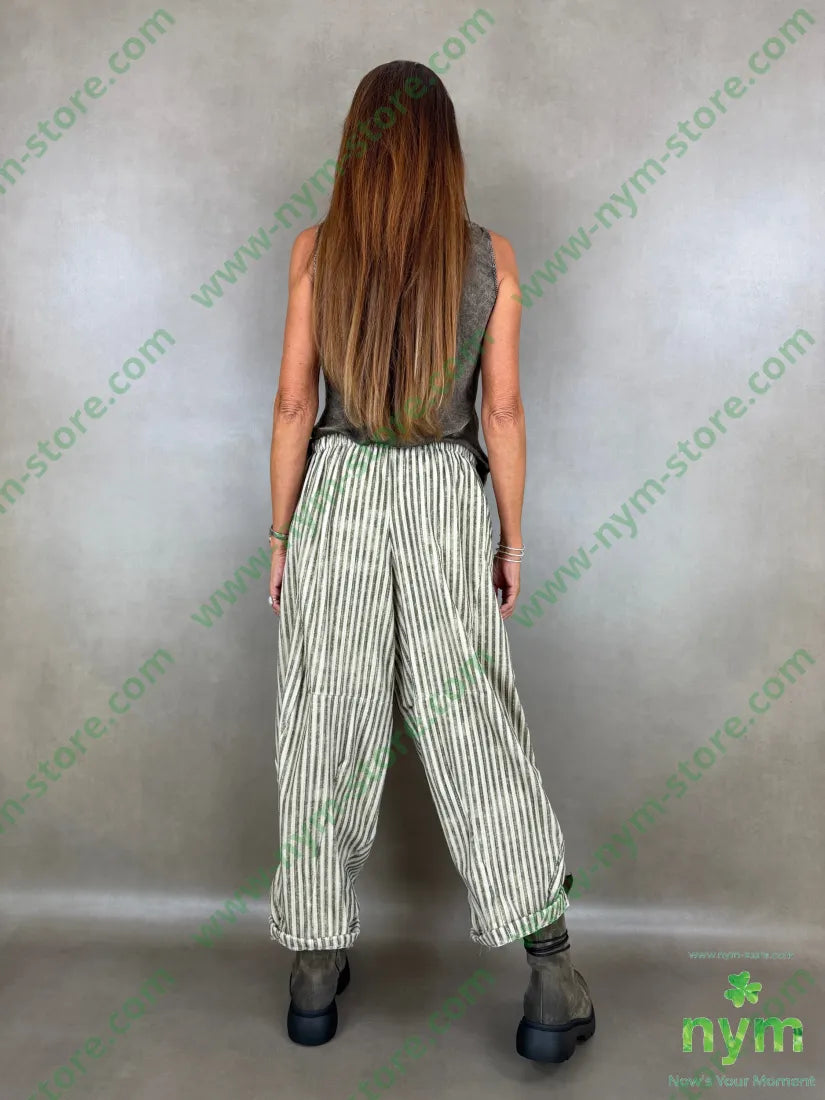 pantalone riga melange ciniglia 100co - PANTALONE