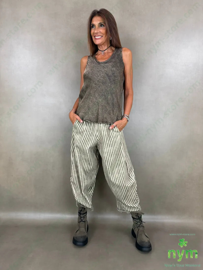 pantalone riga melange ciniglia 100co - PANTALONE