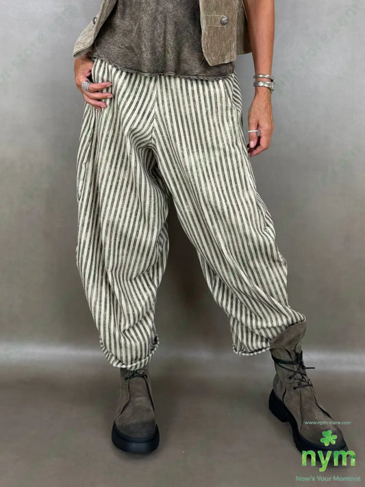 pantalone riga melange ciniglia 100co - PANTALONE