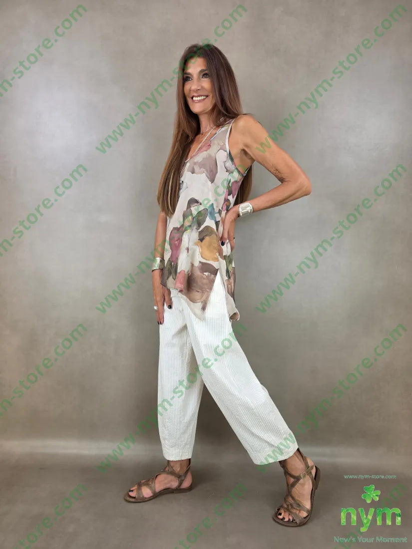 pantalone righine cotone 98co2ea - U / BURRO / PE26 - PANTALONE