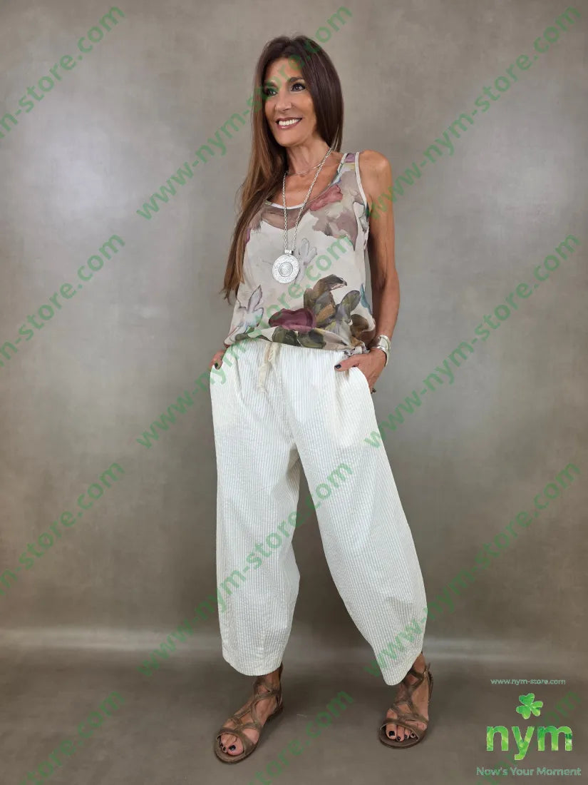 pantalone righine cotone 98co2ea - U / BURRO / PE26 - PANTALONE