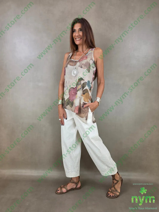 pantalone righine cotone 98co2ea - U / BURRO / PE26 - PANTALONE