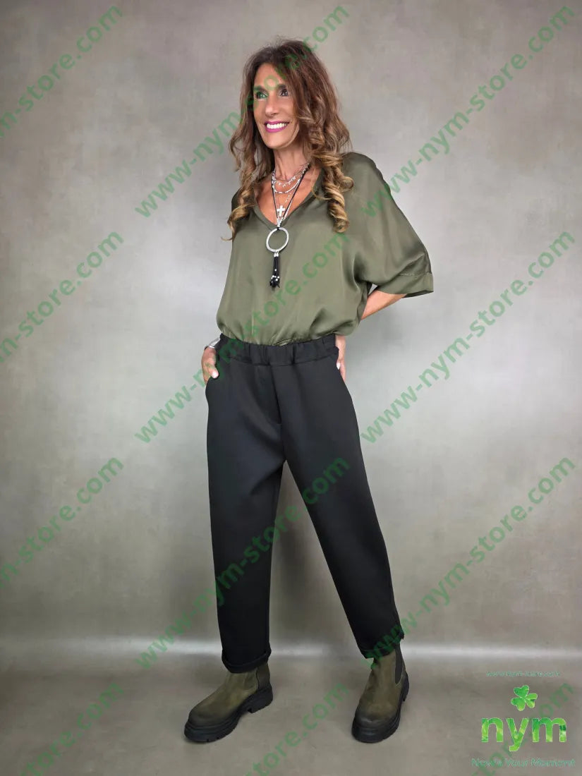 pantalone scuba tasche a toppa 65vi30ny5ea U / NERO / AI25 PANTALONE