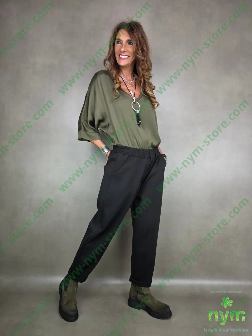 pantalone scuba tasche a toppa 65vi30ny5ea U / NERO / AI25 PANTALONE