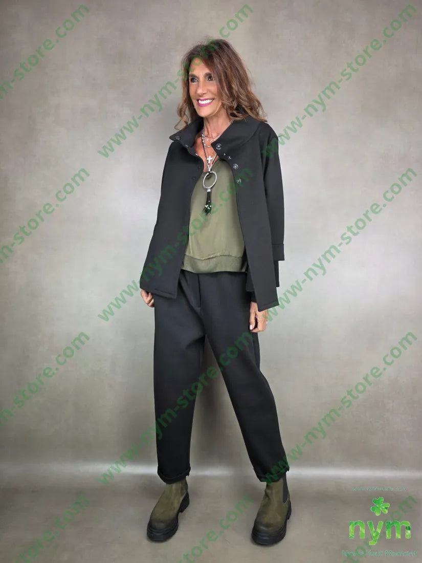 pantalone scuba tasche a toppa 65vi30ny5ea U / NERO / AI25 PANTALONE