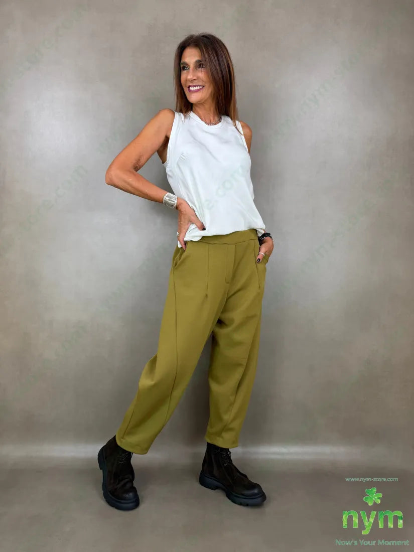 Pantalone scuba tasche asola dietro 72co20pl8ea - U / OLIO / AI26 - PANTALONE