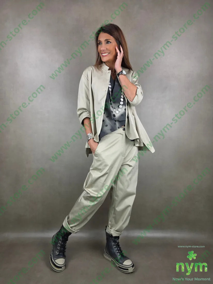 pantalone slim tessuto lucido 79vi19ny2ea PANTALONE