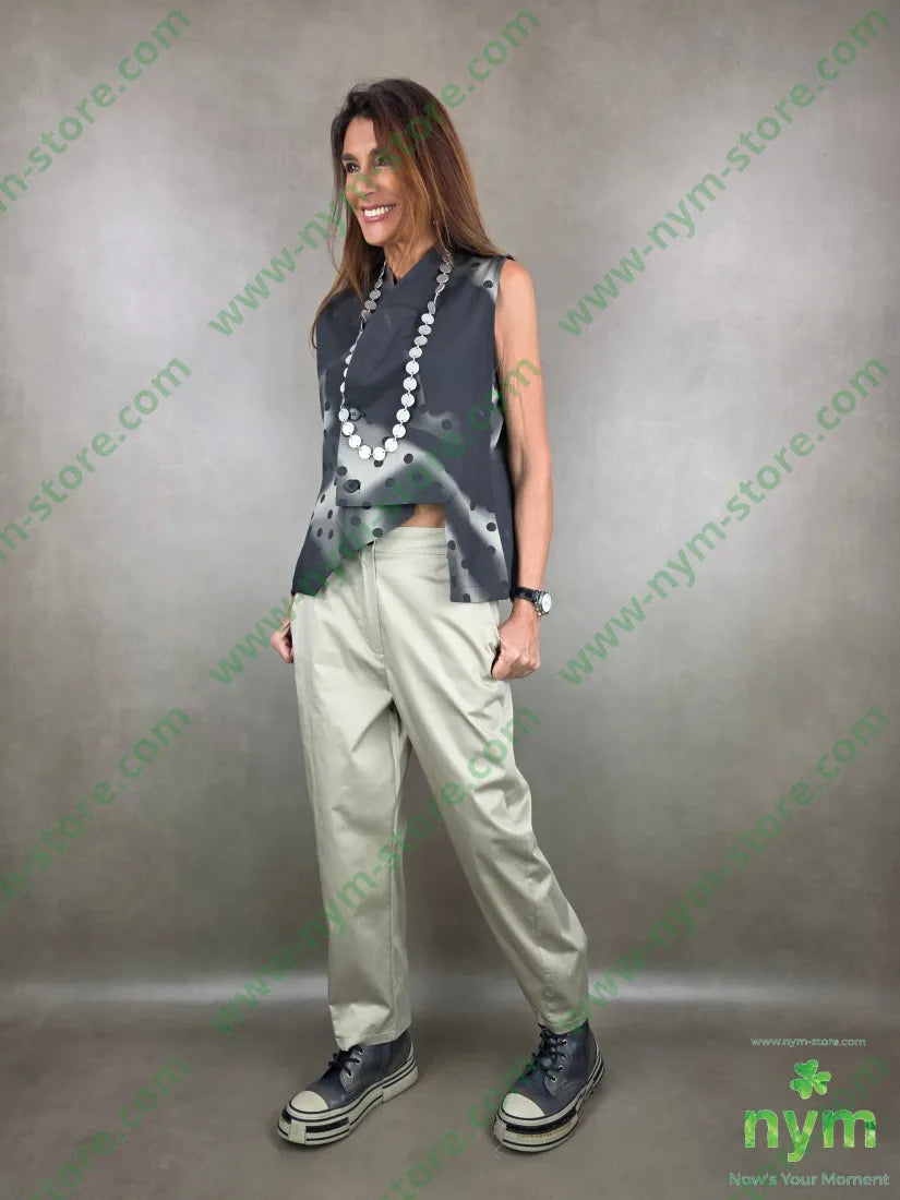 pantalone slim tessuto lucido 79vi19ny2ea PANTALONE