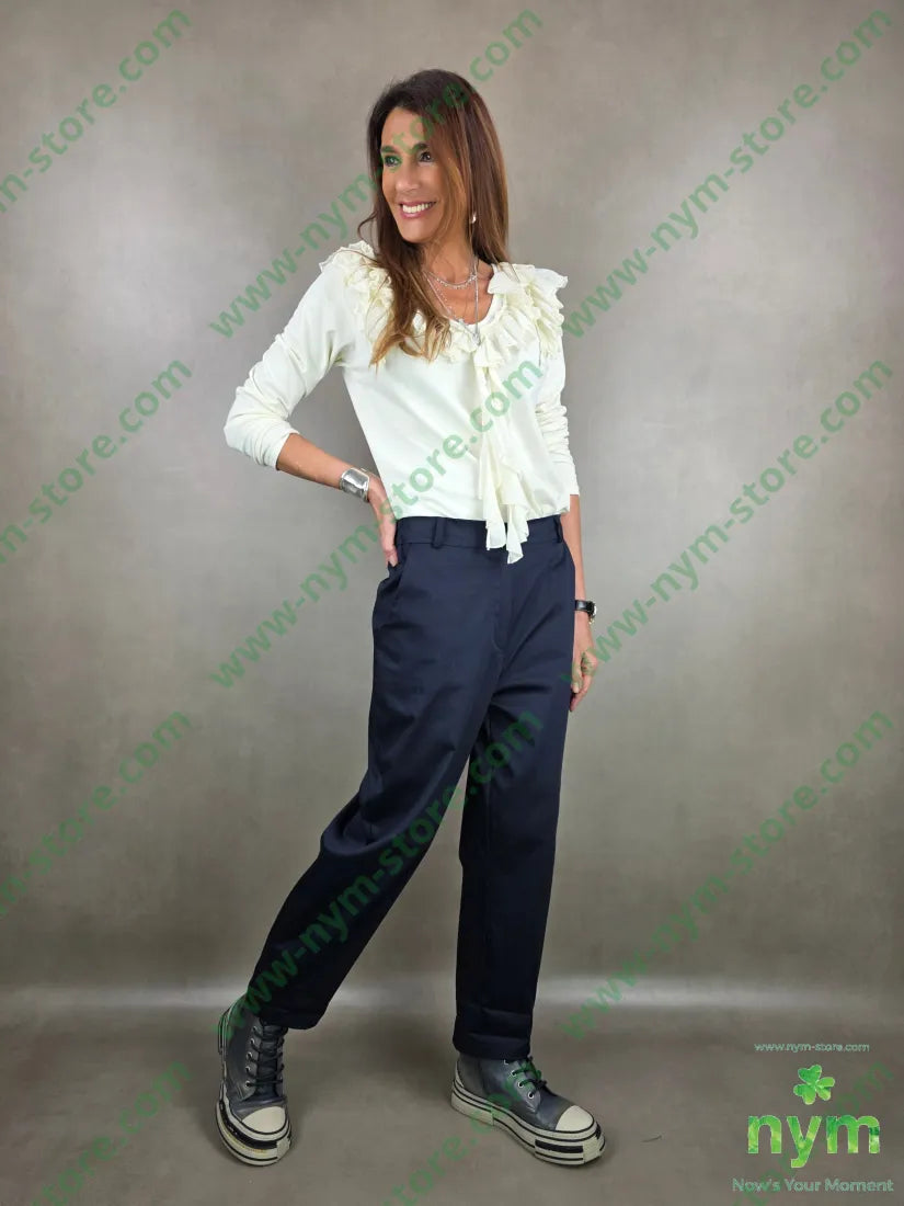 pantalone slim tessuto lucido 79vi19ny2ea PANTALONE