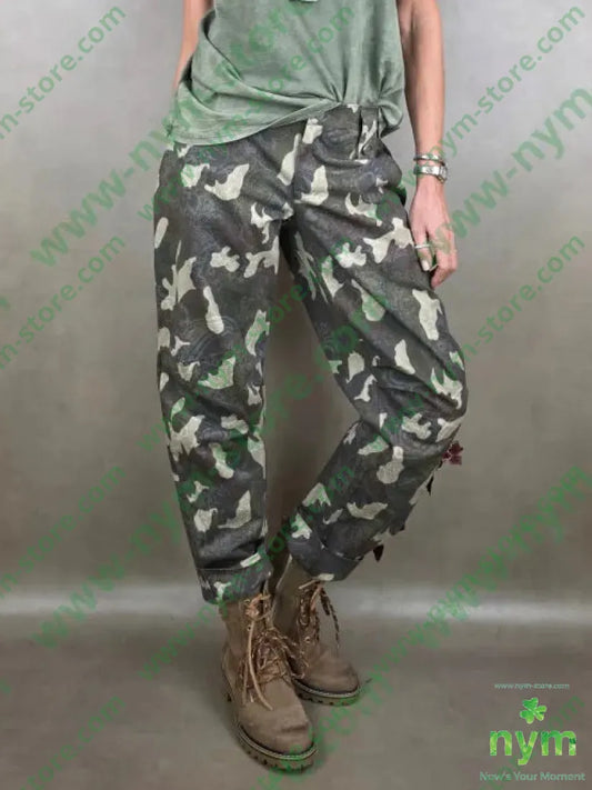 pantalone stampa camouflage 97co3ea - PANTALONE