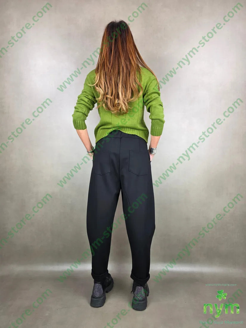 pantalone tasca piatta punto mi 68vi27pl5ea U / NERO / AI25 PANTALONE