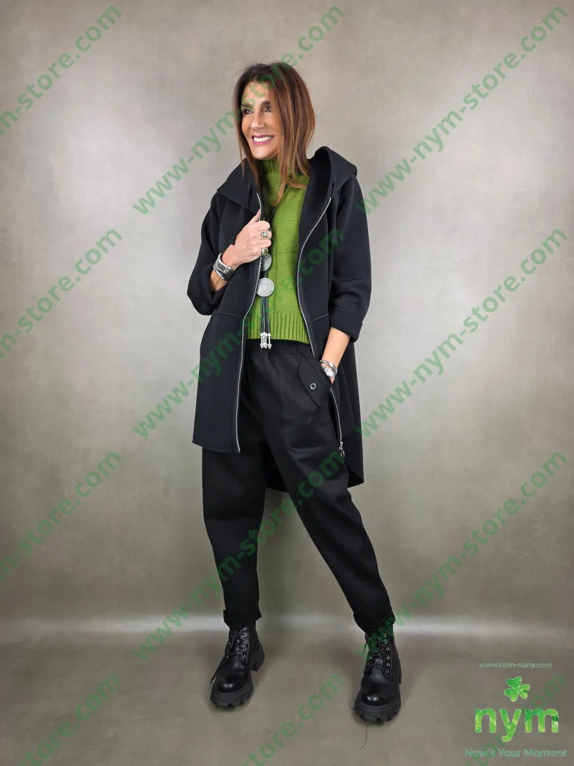 pantalone tasca piatta punto mi 68vi27pl5ea U / NERO / AI25 PANTALONE