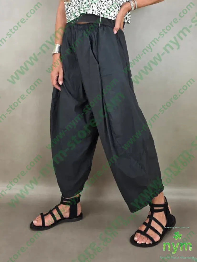 pantalone tela vela imbuto 100co - U / NERO / PE26 - PANTALONE