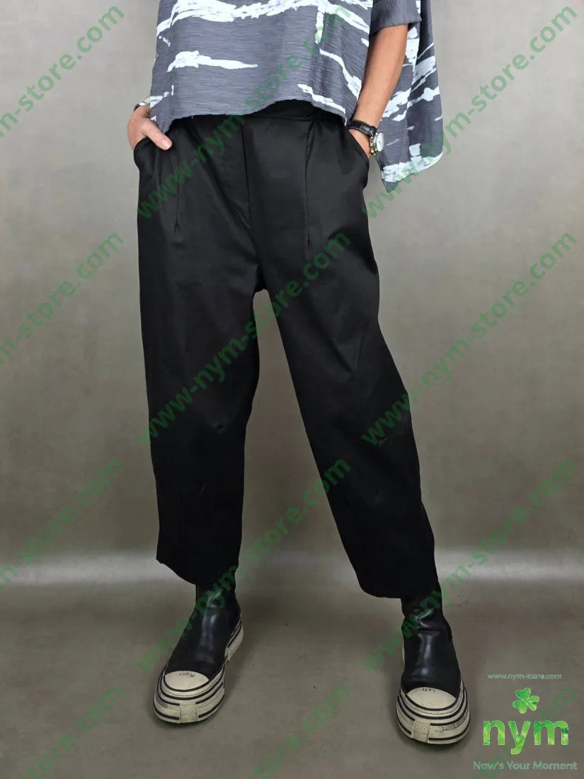 pantalone tencel cuciture fondo 69co29tc2ea U / NERO / PE26 PANTALONE