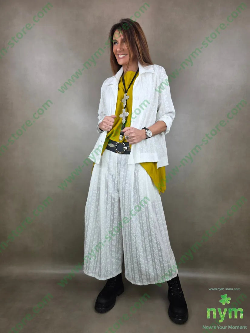 pantalone tessuto a nodi corto e largo 45ly30vi22ny PANTALONE