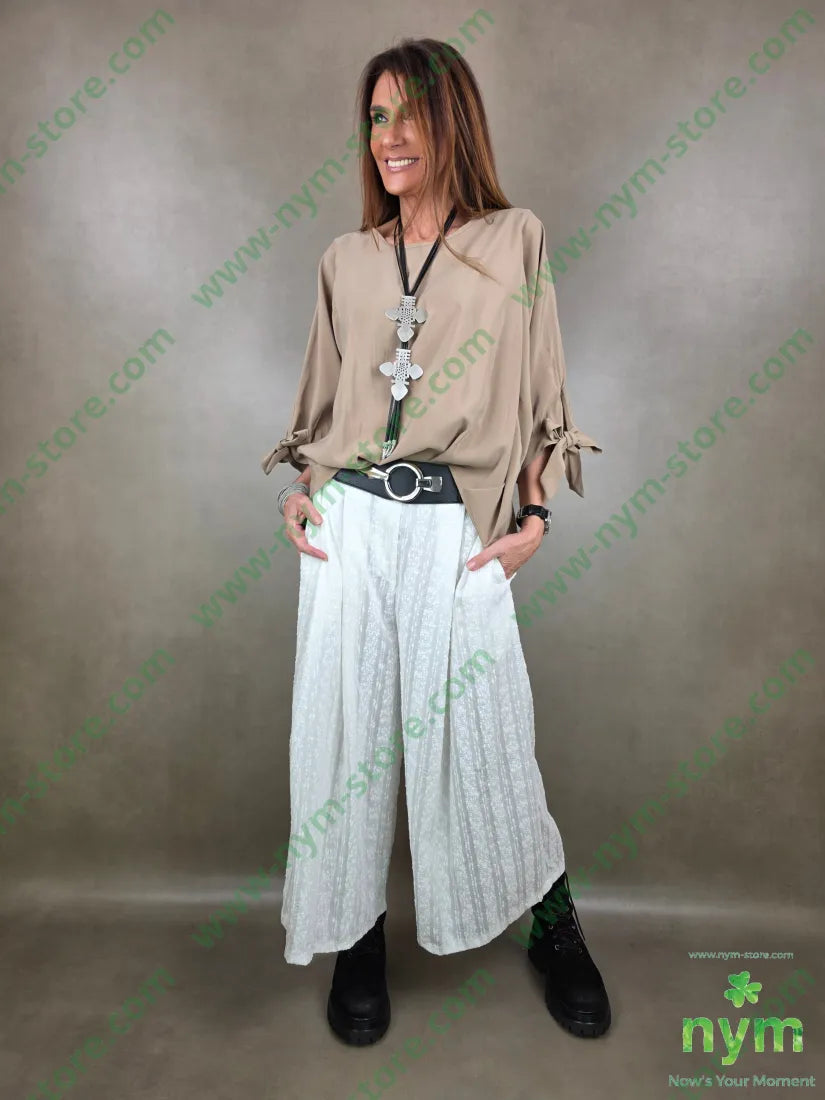 pantalone tessuto a nodi corto e largo 45ly30vi22ny PANTALONE