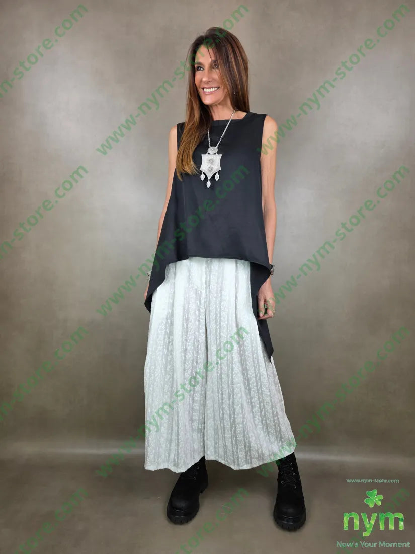 pantalone tessuto a nodi corto e largo 45ly30vi22ny PANTALONE