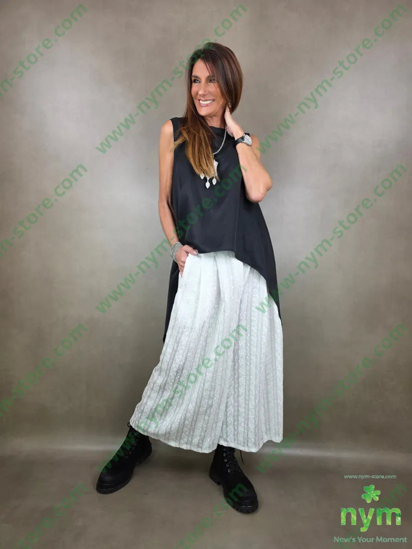 pantalone tessuto a nodi corto e largo 45ly30vi22ny PANTALONE