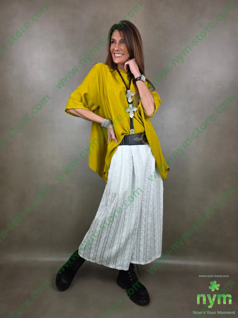 pantalone tessuto a nodi corto e largo 45ly30vi22ny PANTALONE