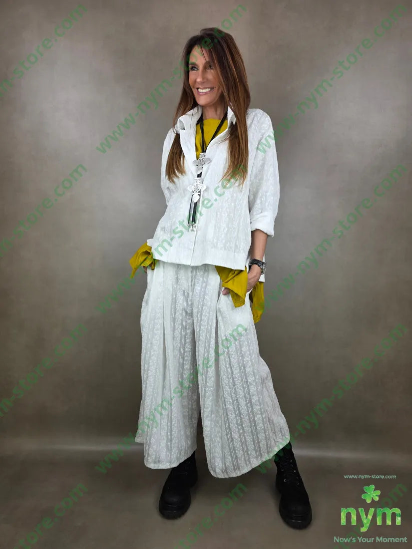 pantalone tessuto a nodi corto e largo 45ly30vi22ny PANTALONE