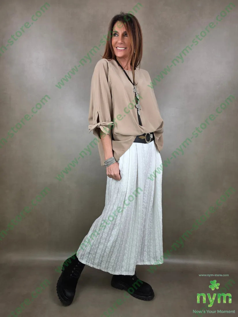 pantalone tessuto a nodi corto e largo 45ly30vi22ny PANTALONE