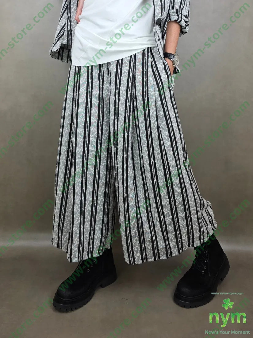 pantalone tessuto a nodi corto e largo 45ly30vi22ny U / RIGA / PE26 PANTALONE