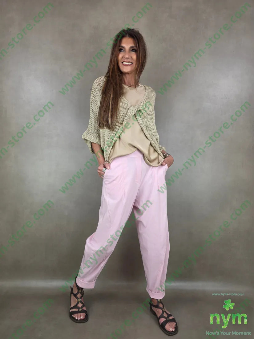 pantalone tessuto bengalina dettaglio imbuto 79vi19ny2ea - PANTALONE