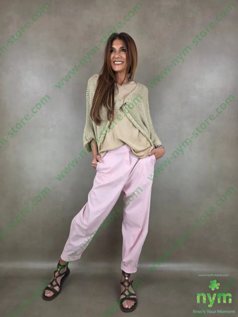 pantalone tessuto bengalina dettaglio imbuto 79vi19ny2ea - PANTALONE