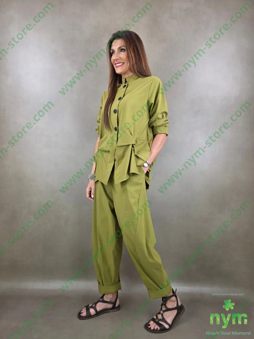 pantalone tessuto bengalina dettaglio imbuto 79vi19ny2ea - PANTALONE