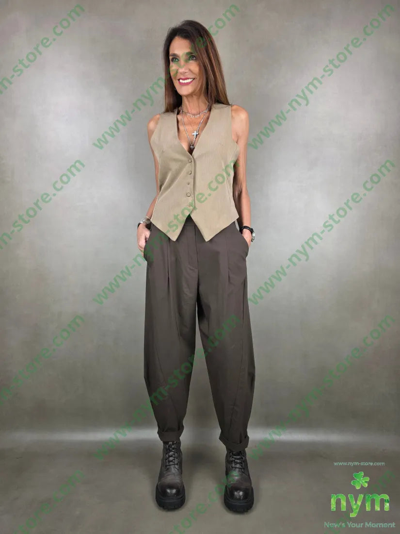 pantalone tessuto bengalina dettaglio imbuto 79vi19ny2ea PANTALONE