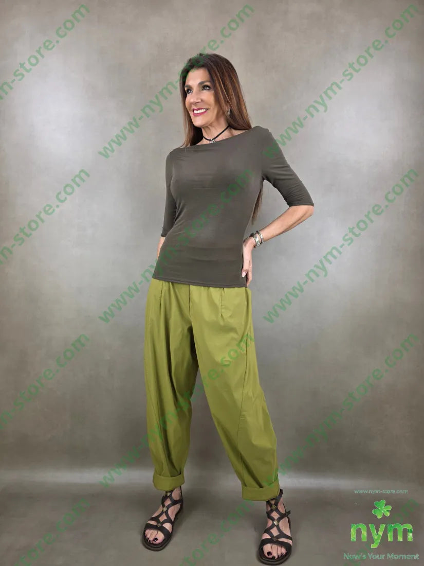 pantalone tessuto bengalina dettaglio imbuto 79vi19ny2ea - PANTALONE