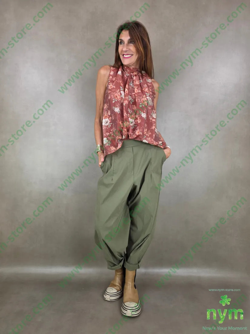 pantalone tessuto bengalina dettaglio imbuto 79vi19ny2ea - PANTALONE