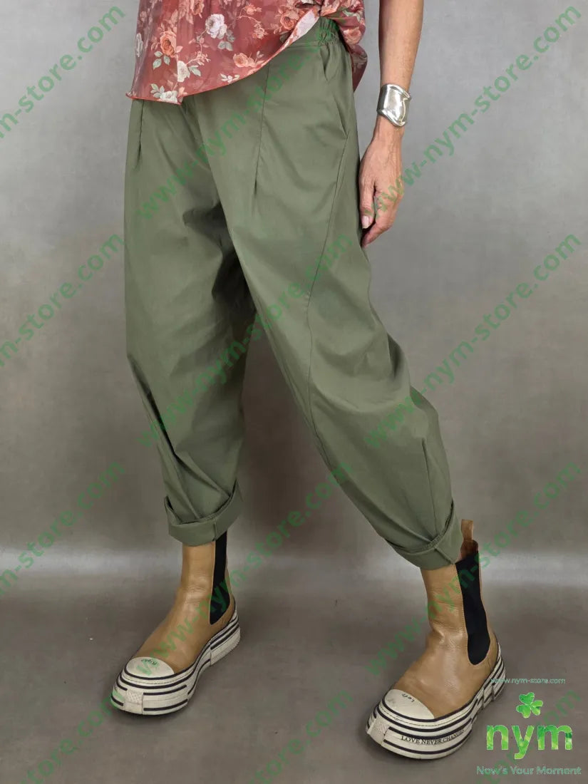 pantalone tessuto bengalina dettaglio imbuto 79vi19ny2ea - U / MILITARE / PE26 - PANTALONE