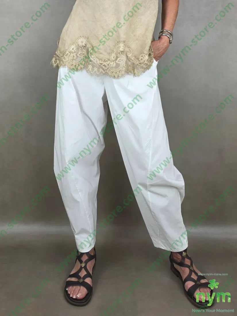 pantalone tessuto bengalina dettaglio imbuto 79vi19ny2ea - U / PANNA / PE26 - PANTALONE
