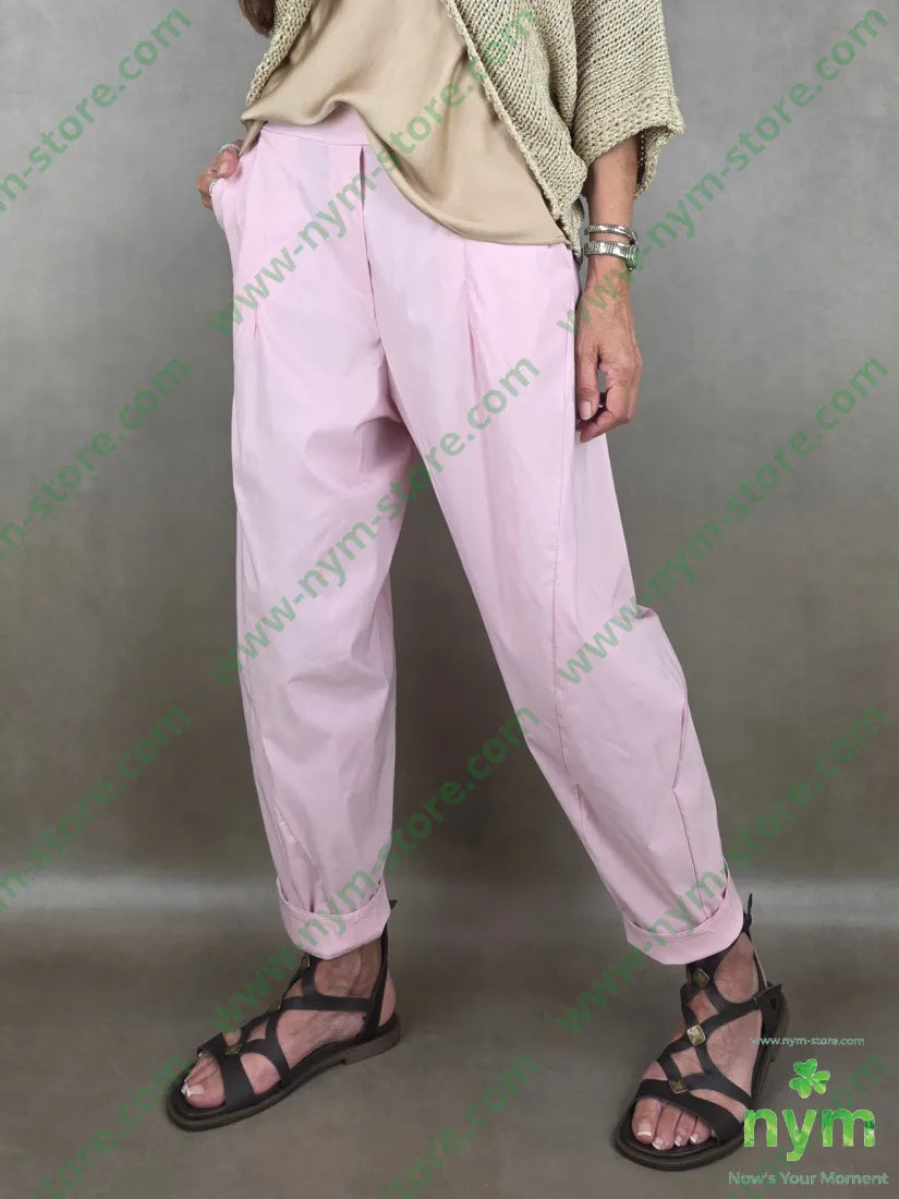 pantalone tessuto bengalina dettaglio imbuto 79vi19ny2ea - U / ROSA / PE26 - PANTALONE