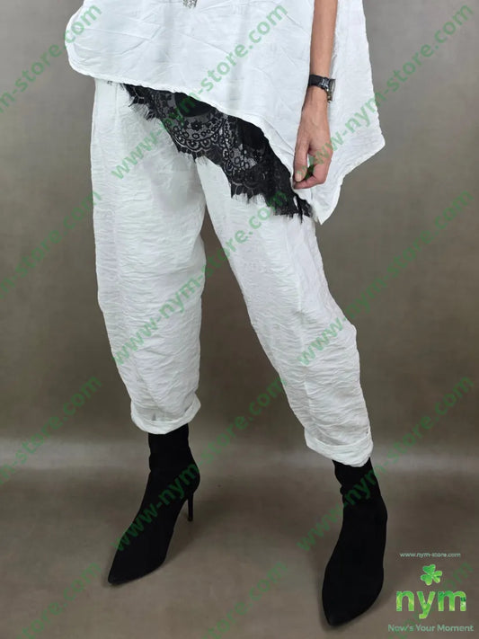 pantalone tessuto cloud dettaglio imbuto 70vi15li15ny PANTALONE