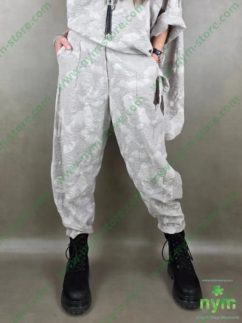 pantalone tessuto cloud dettaglio imbuto 70vi15li15ny U / BEIGE / PE26 PANTALONE