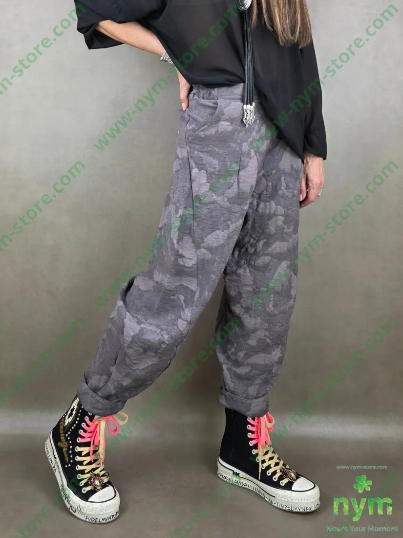 pantalone tessuto cloud dettaglio imbuto 70vi15li15ny U / GRIGIO CALDO / PE26 PANTALONE