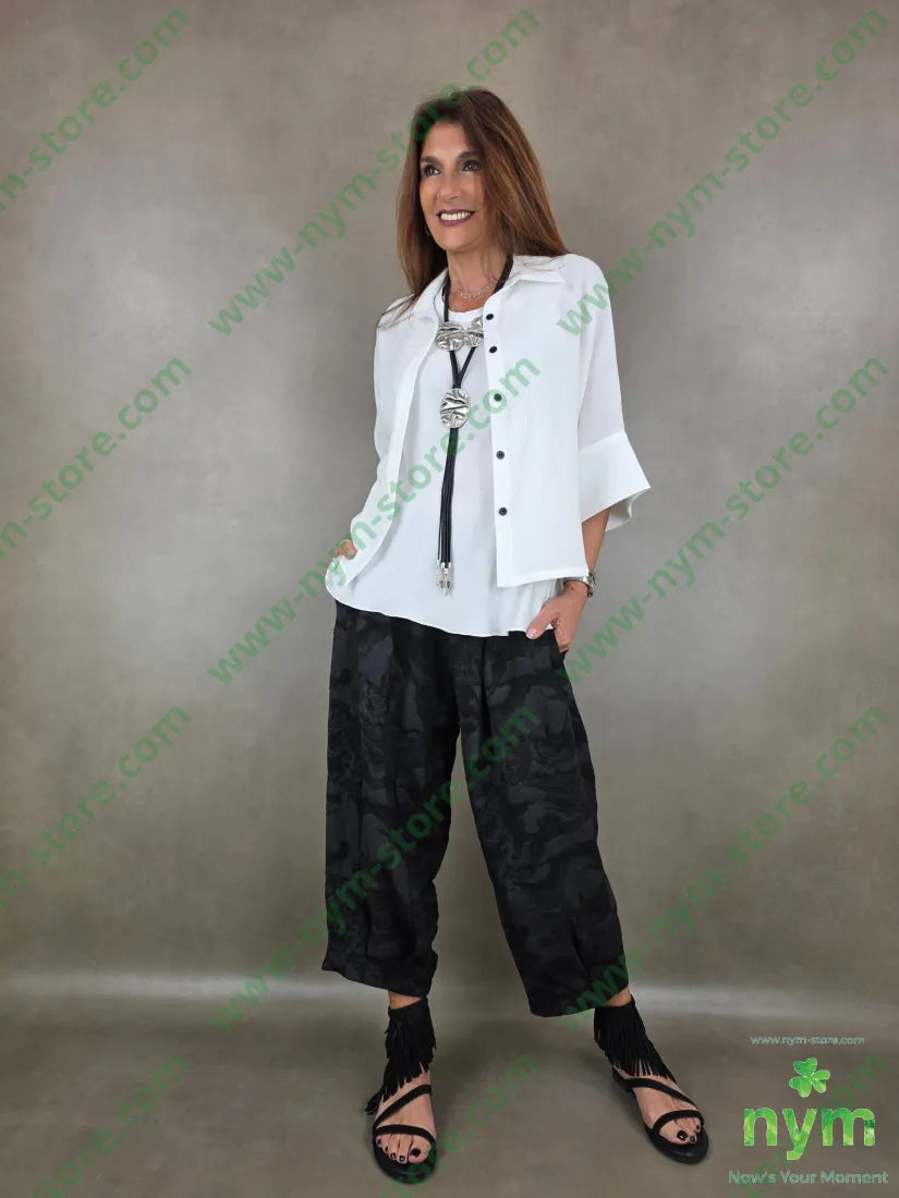 pantalone tessuto cloud pinces fondo 70vi15li15ny - PANTALONE