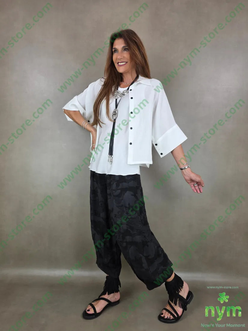 pantalone tessuto cloud pinces fondo 70vi15li15ny - PANTALONE