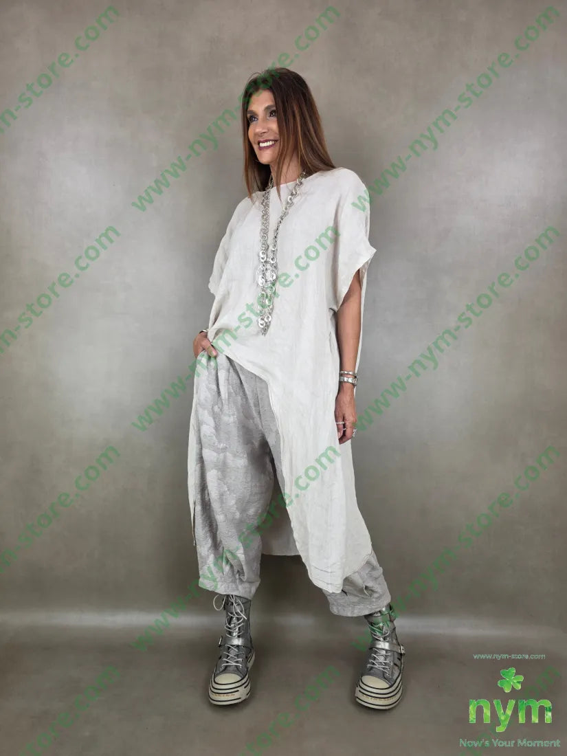 pantalone tessuto cloud pinces fondo 70vi15li15ny - PANTALONE