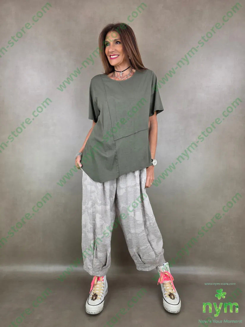pantalone tessuto cloud pinces fondo 70vi15li15ny - PANTALONE