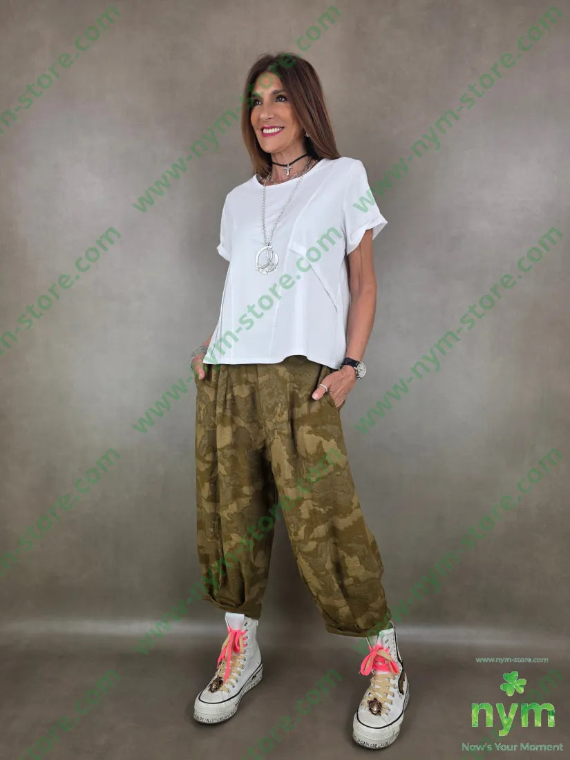 pantalone tessuto cloud pinces fondo 70vi15li15ny - PANTALONE