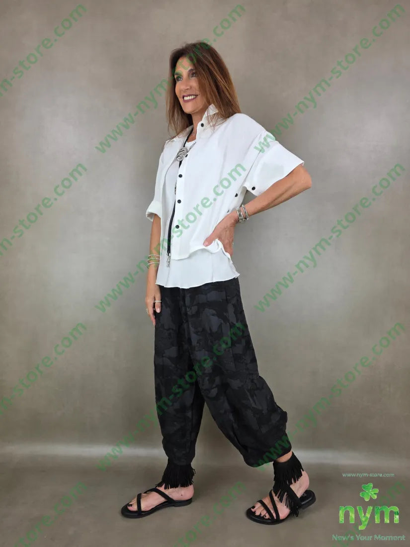 pantalone tessuto cloud pinces fondo 70vi15li15ny - PANTALONE